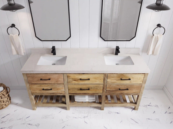 Parker Mango Wood 72 in. W x 22 in. D Double Sink Bathroom Vanity - photo 24