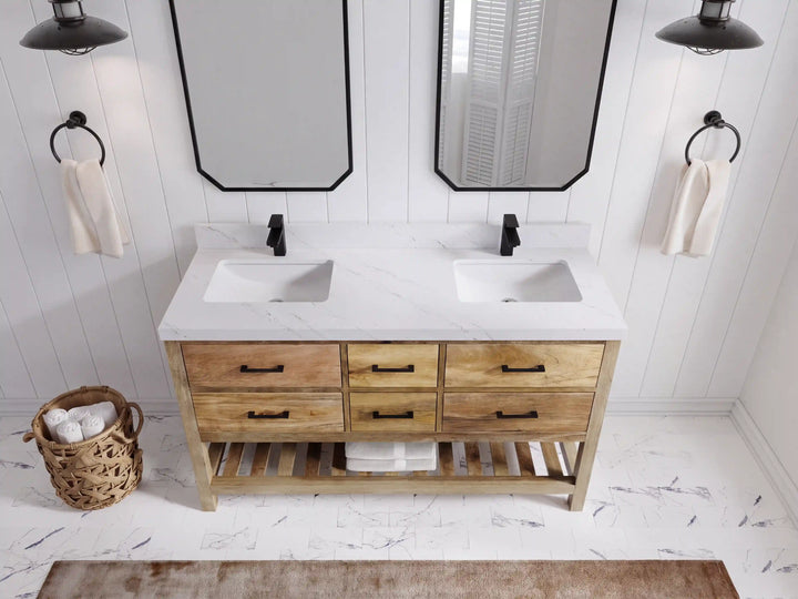 Parker Mango Wood 60 in. W x 22 in. D Double Sink Bathroom Vanity - photo 27