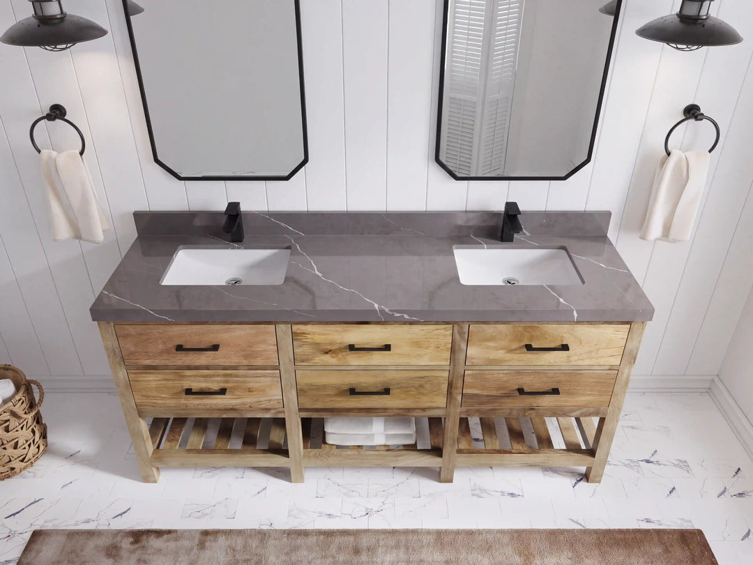Parker Mango Wood 72 in. W x 22 in. D Double Sink Bathroom Vanity | 
              
                Natural Mango
                
                  
             - PRK_MG_NTR_WHQZ_72D - photo №18