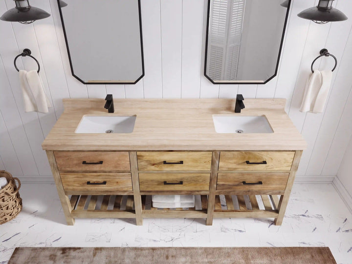Parker Mango Wood 72 in. W x 22 in. D Double Sink Bathroom Vanity - photo 31