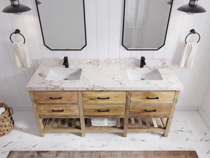 Parker Mango Wood 72 in. W x 22 in. D Double Sink Bathroom Vanity - photo 20