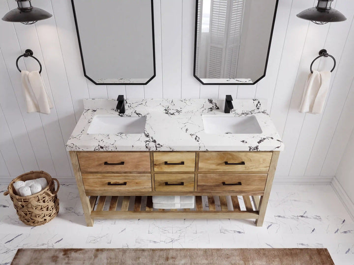 Parker Mango Wood 60 in. W x 22 in. D Double Sink Bathroom Vanity - photo 22