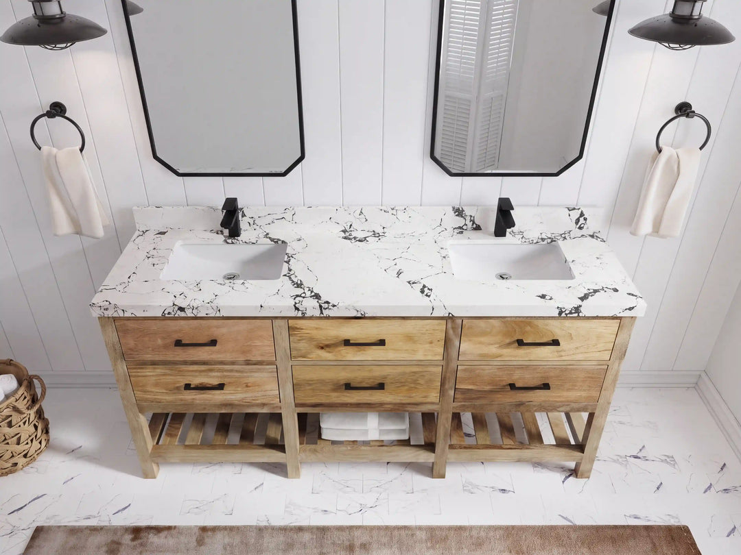 Parker Mango Wood 72 in. W x 22 in. D Double Sink Bathroom Vanity | 
              
                Natural Mango
                
                  
             - PRK_MG_NTR_WHQZ_72D - photo №21