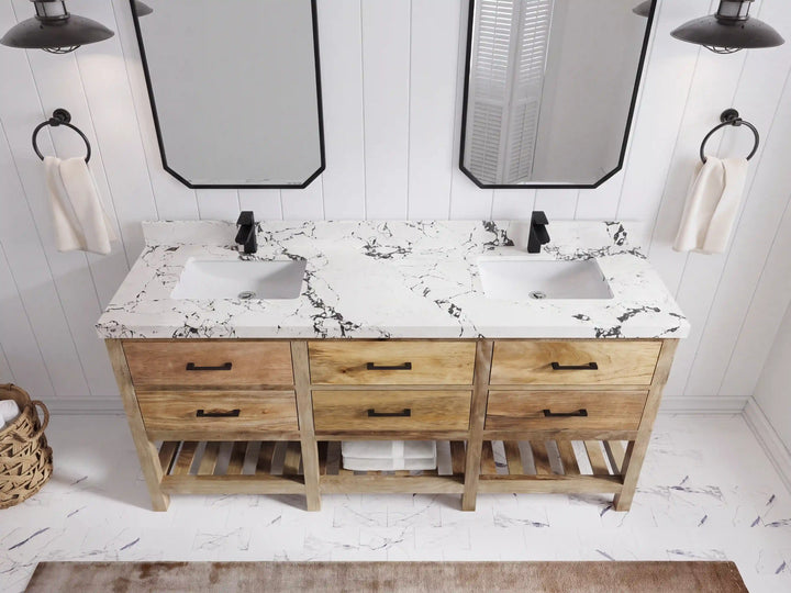 Parker Mango Wood 72 in. W x 22 in. D Double Sink Bathroom Vanity - photo 21