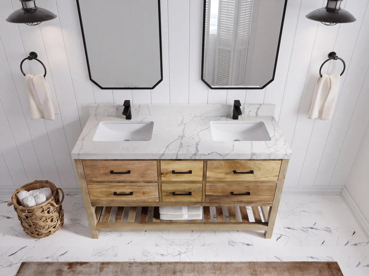 Parker Mango Wood 60 in. W x 22 in. D Double Sink Bathroom Vanity - photo 23
