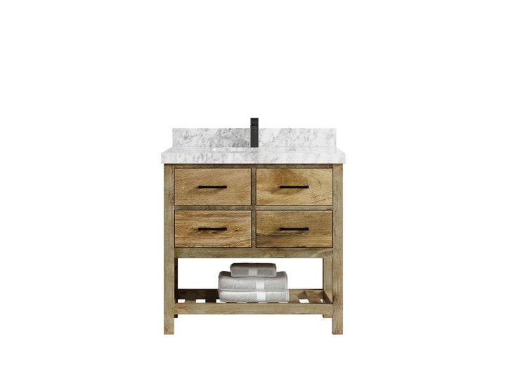 Parker Mango Wood 36 in. W x 22 in. D Center Sink Bathroom Vanity - photo 13