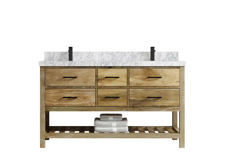 Parker Mango Wood 60 in. W x 22 in. D Double Sink Bathroom Vanity - photo 14
