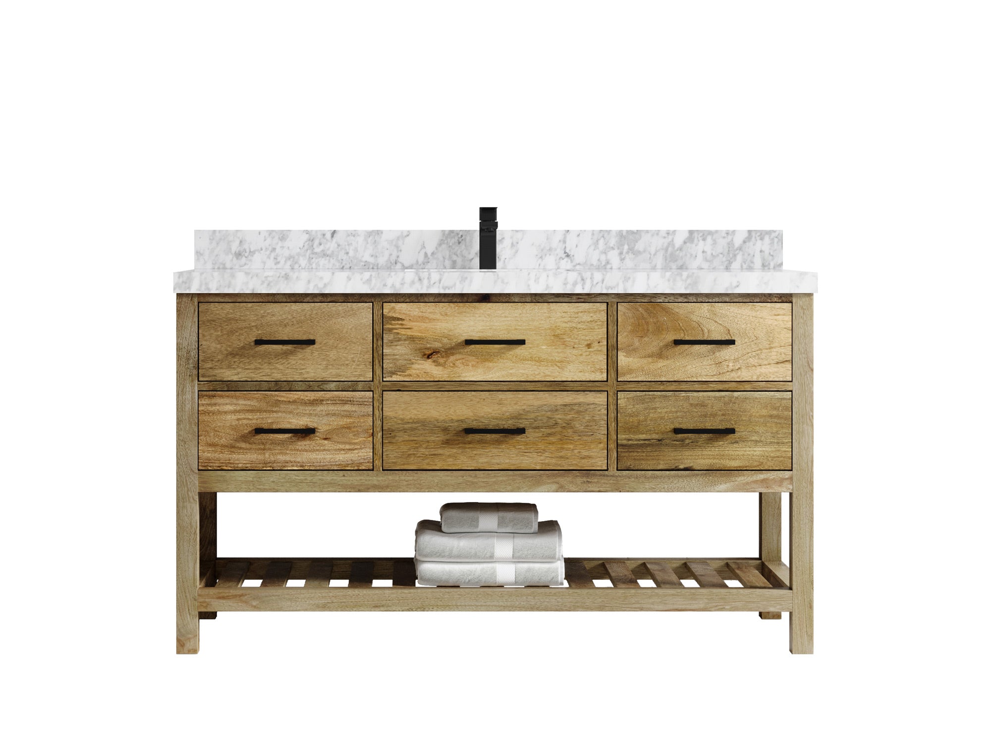 Parker Mango Wood 60 in. W x 22 in. D Single Sink Bathroom Vanity