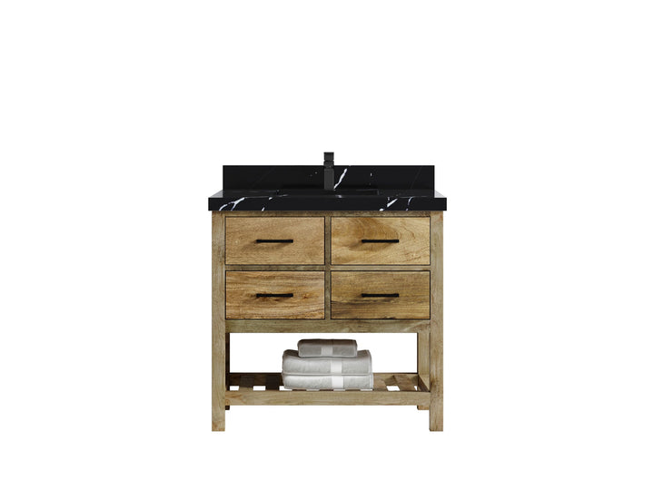 Parker Mango Wood 36 in. W x 22 in. D Center Sink Bathroom Vanity - photo 7