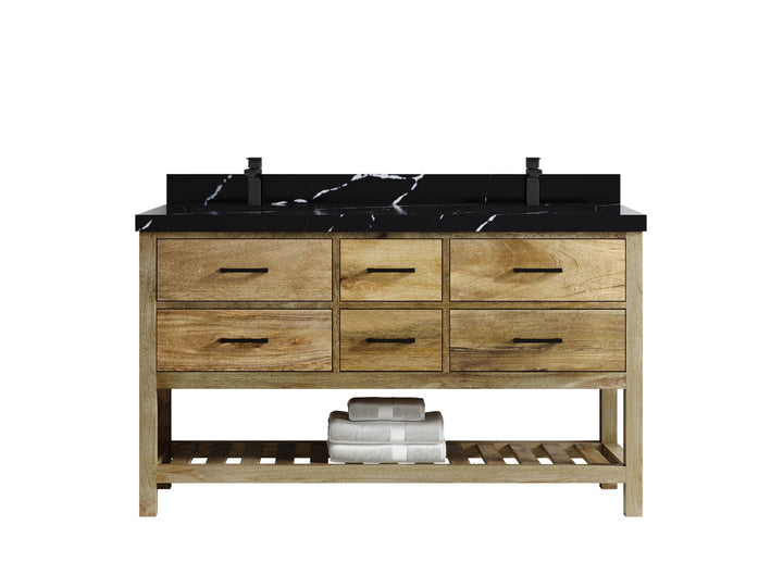 Parker Mango Wood 60 in. W x 22 in. D Double Sink Bathroom Vanity - photo 7