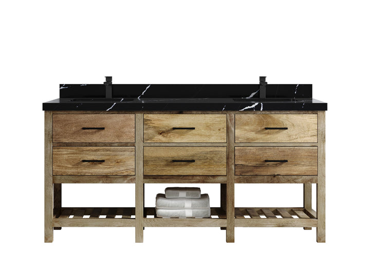 Parker Mango Wood 72 in. W x 22 in. D Double Sink Bathroom Vanity - photo 7