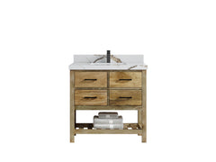 Parker Mango Wood 36 in. W x 22 in. D Center Sink Bathroom Vanity - photo 7