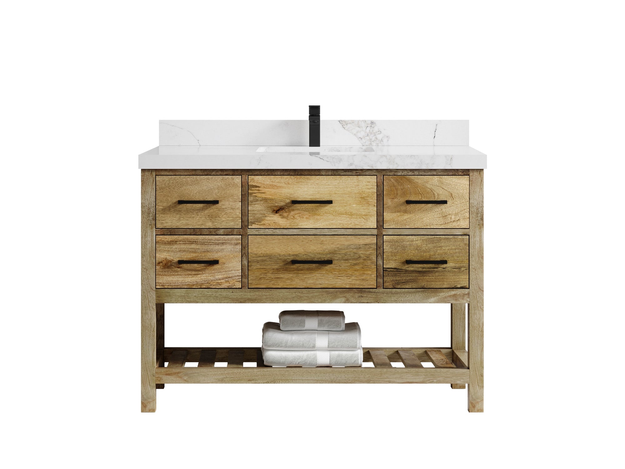 Parker Mango Wood 48 in. W x 22 in. D Single Sink Bathroom Vanity