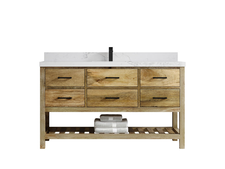 Parker Mango Wood 60 in. W x 22 in. D Single Sink Bathroom Vanity - photo 10