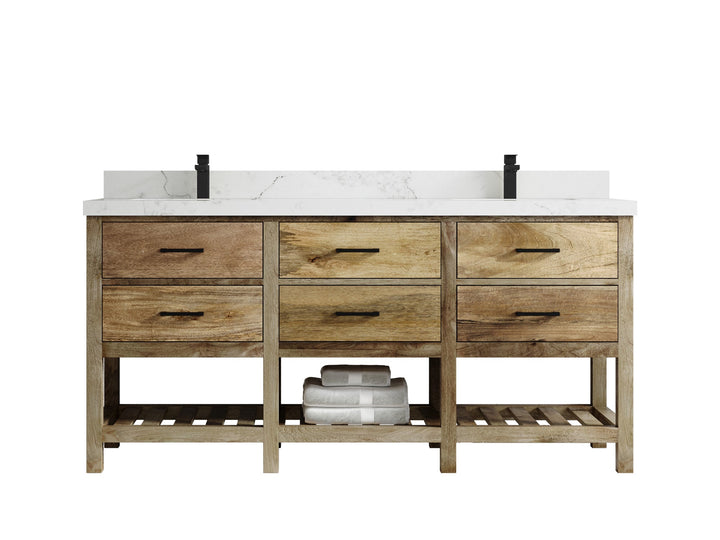 Parker Mango Wood 72 in. W x 22 in. D Double Sink Bathroom Vanity - photo 10