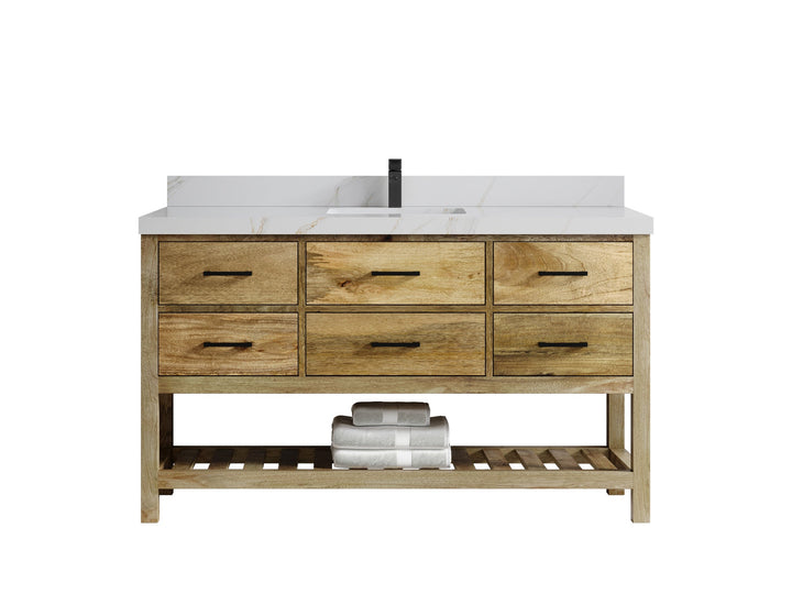 Parker Mango Wood 60 in. W x 22 in. D Single Sink Bathroom Vanity - photo 12
