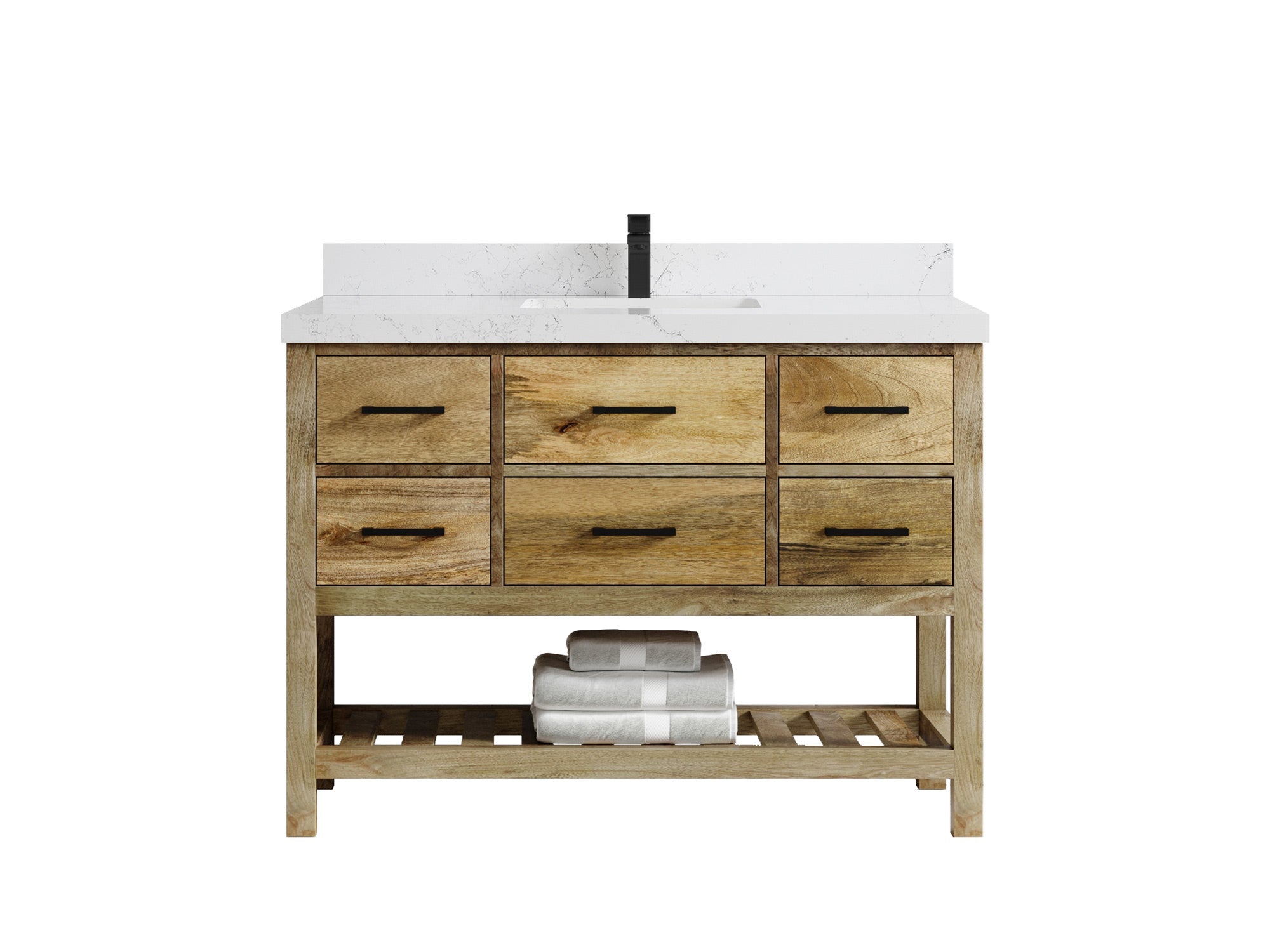 Parker Mango Wood 48 in. W x 22 in. D Single Sink Bathroom Vanity