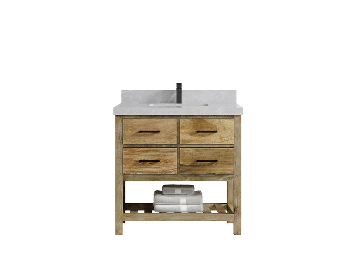 Parker Mango Wood 36 in. W x 22 in. D Center Sink Bathroom Vanity - photo 16