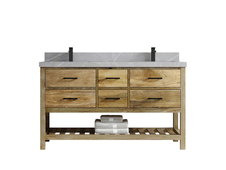 Parker Mango Wood 60 in. W x 22 in. D Double Sink Bathroom Vanity - photo 17