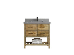 Parker Mango Wood 36 in. W x 22 in. D Center Sink Bathroom Vanity - photo 16