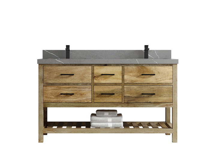 Parker Mango Wood 60 in. W x 22 in. D Double Sink Bathroom Vanity - photo 18