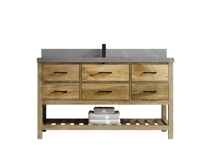 Parker Mango Wood 60 in. W x 22 in. D Single Sink Bathroom Vanity - photo 17