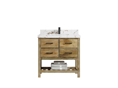 Parker Mango Wood 36 in. W x 22 in. D Center Sink Bathroom Vanity