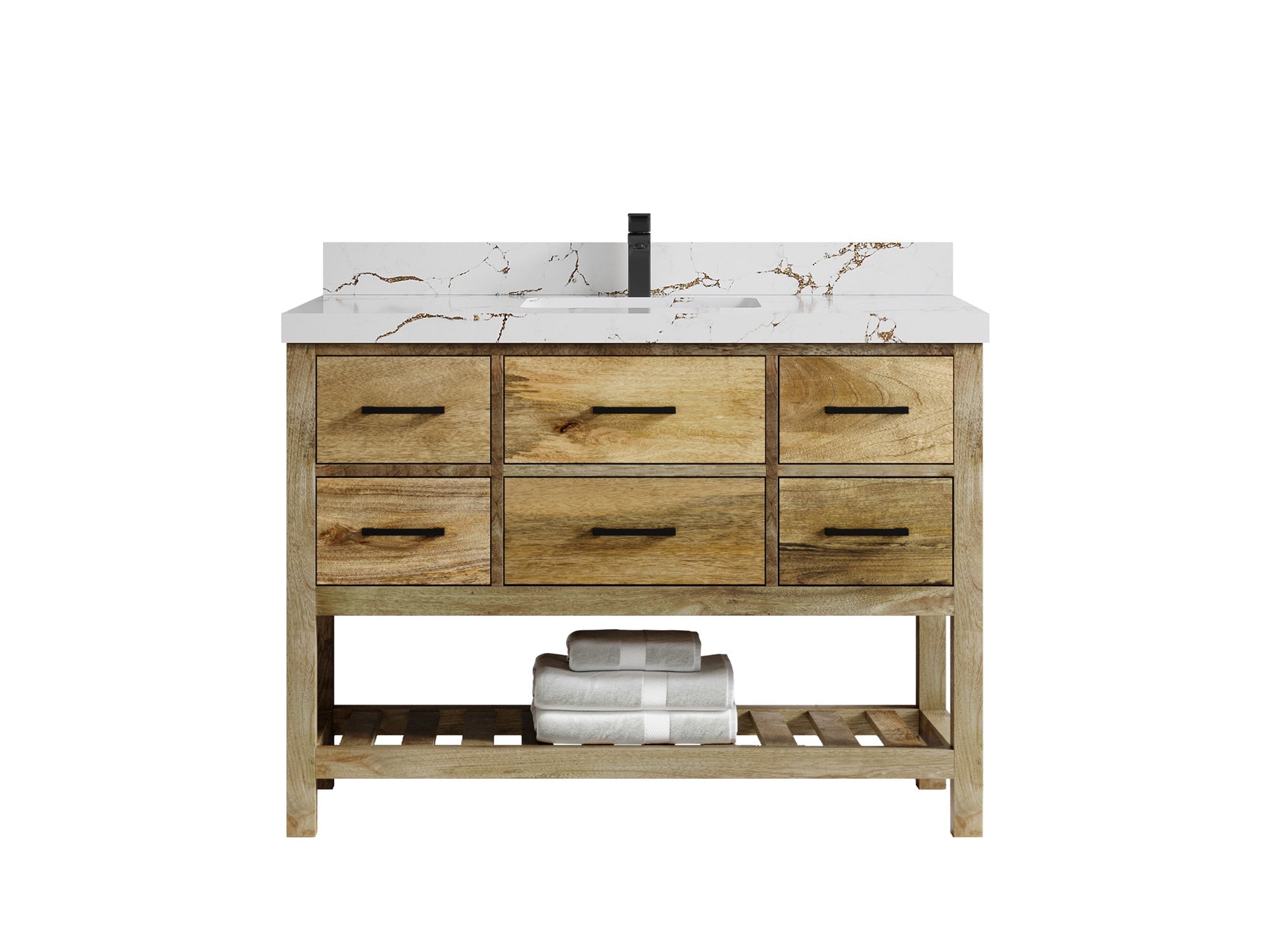 Parker Mango Wood 48 in. W x 22 in. D Single Sink Bathroom Vanity