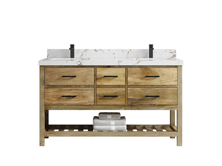 Parker Mango Wood 60 in. W x 22 in. D Double Sink Bathroom Vanity - photo 19