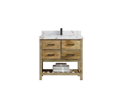 Parker Mango Wood 36 in. W x 22 in. D Center Sink Bathroom Vanity