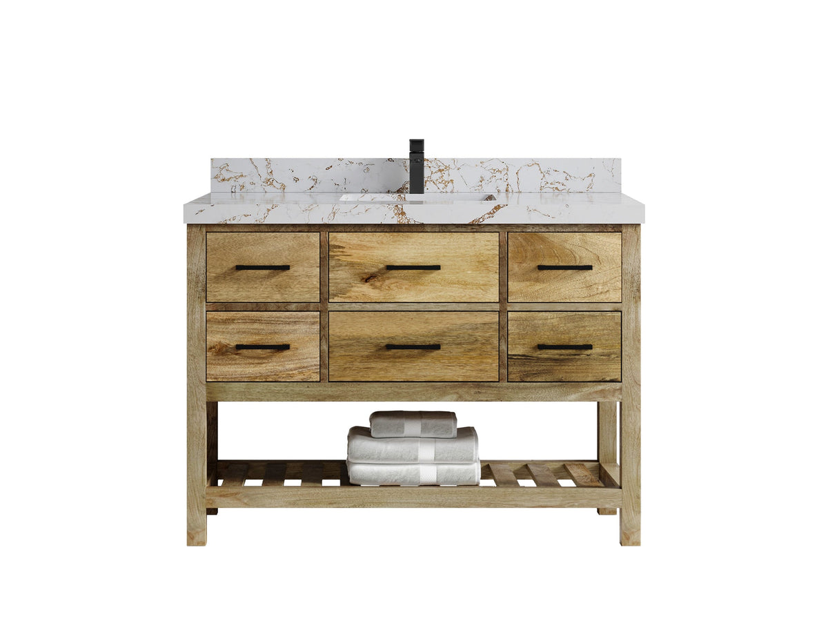 Parker Mango Wood 48 in. W x 22 in. D Single Sink Bathroom Vanity