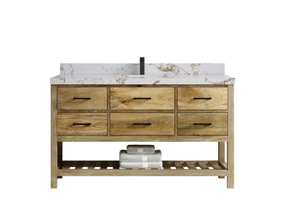 Parker Mango Wood 60 in. W x 22 in. D Single Sink Bathroom Vanity