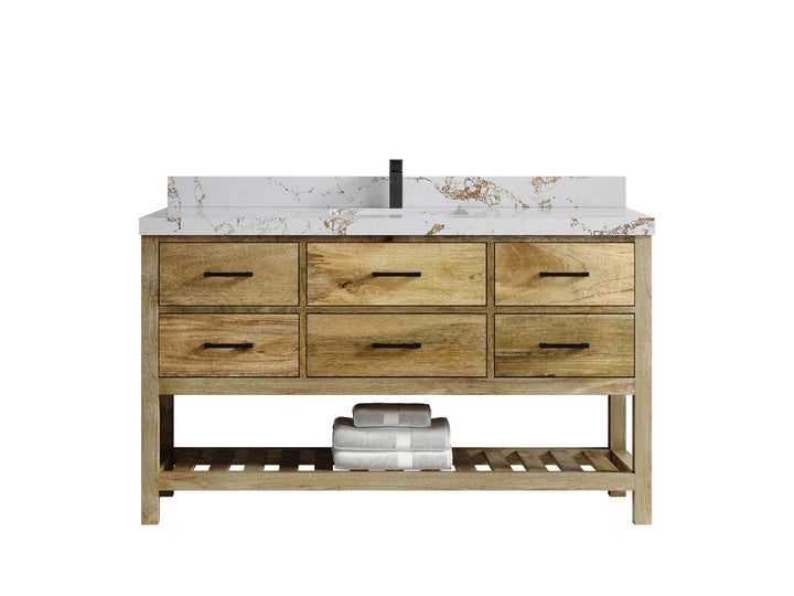 Parker Mango Wood 60 in. W x 22 in. D Single Sink Bathroom Vanity - photo 19