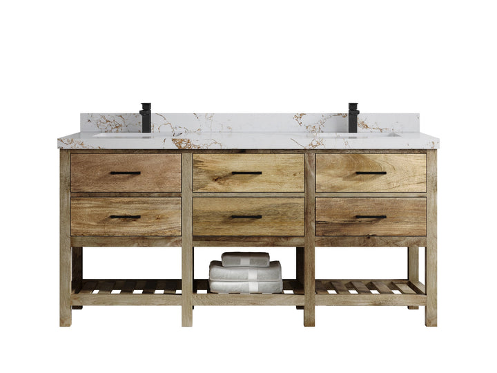 Parker Mango Wood 72 in. W x 22 in. D Double Sink Bathroom Vanity - photo 18