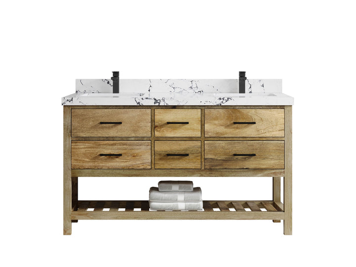 Parker Mango Wood 60 in. W x 22 in. D Double Sink Bathroom Vanity - photo 21