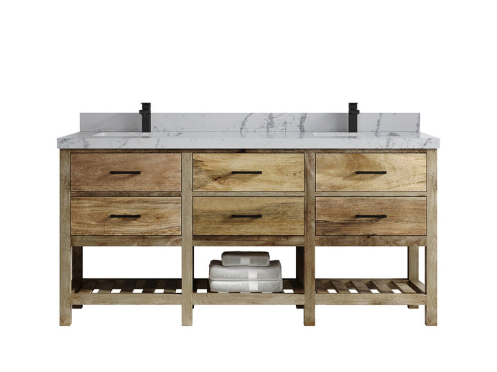 Parker Mango Wood 72 in. W x 22 in. D Double Sink Bathroom Vanity - photo 20