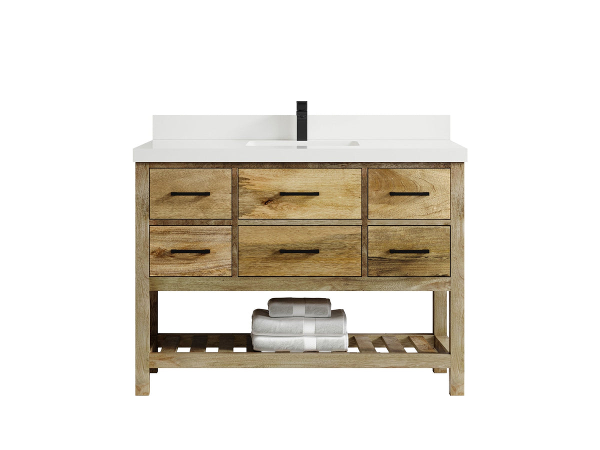 Parker Mango Wood 48 in. W x 22 in. D Single Sink Bathroom Vanity
