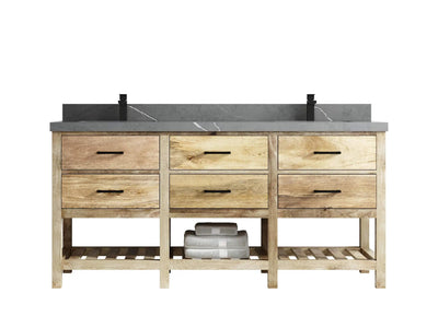 Parker Mango Wood 72 in. W x 22 in. D Double Sink Bathroom Vanity