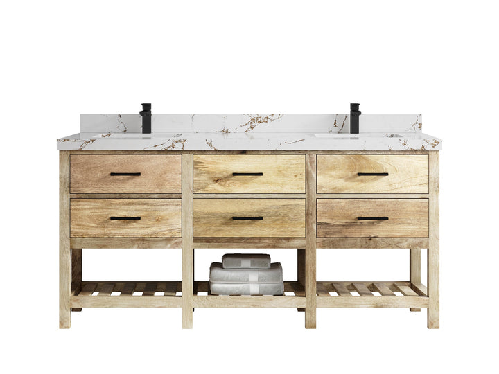 Parker Mango Wood 72 in. W x 22 in. D Double Sink Bathroom Vanity - photo 18