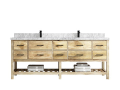 Parker Mango Wood 84 in. W x 22 in. D Double Sink Bathroom vanity with - photo 11