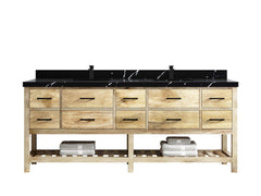 Parker Mango Wood 84 in. W x 22 in. D Double Sink Bathroom vanity with - photo 7