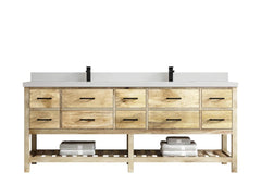 Parker Mango Wood 84 in. W x 22 in. D Double Sink Bathroom vanity with - photo 20