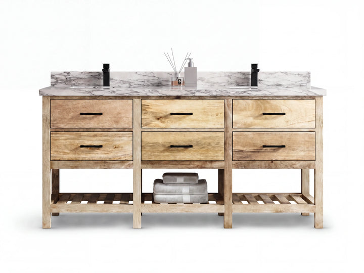 Parker Mango Wood 72 in. W x 22 in. D Double Sink Bathroom Vanity - photo 26