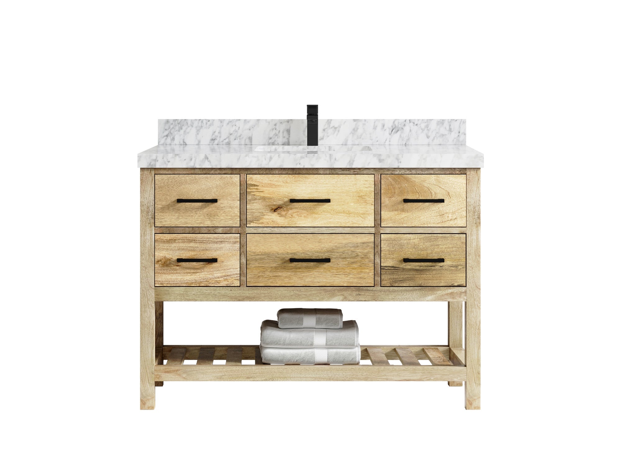 Parker Mango Wood 48 in. W x 22 in. D Single Sink Bathroom Vanity