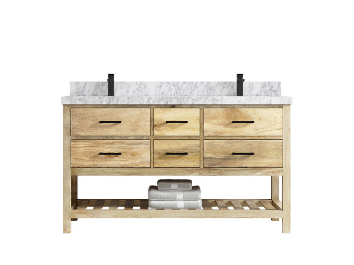 Parker Mango Wood 60 in. W x 22 in. D Double Sink Bathroom Vanity - photo 13
