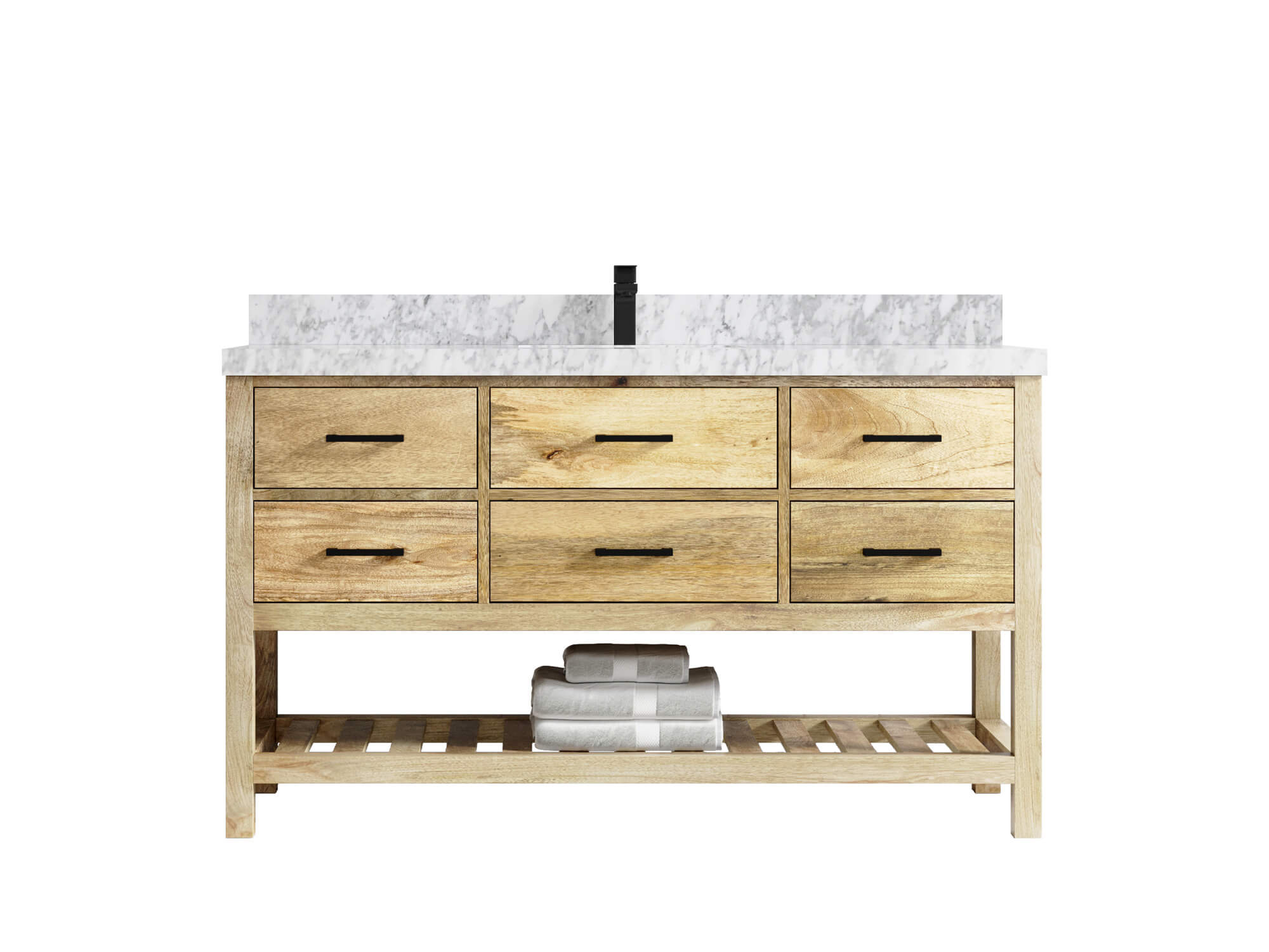 Parker Mango Wood 60 in. W x 22 in. D Single Sink Bathroom Vanity