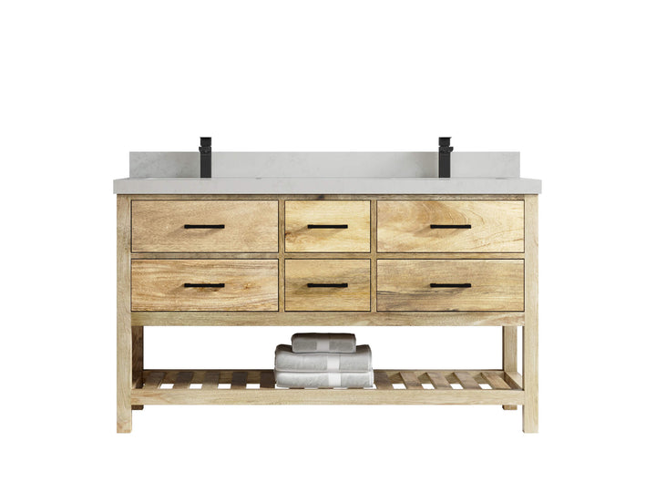 Parker Mango Wood 60 in. W x 22 in. D Double Sink Bathroom Vanity - photo 14