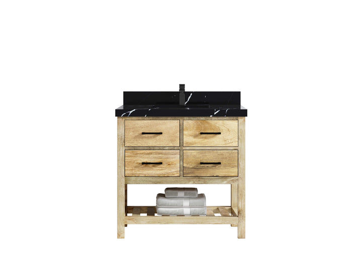 Parker Mango Wood 36 in. W x 22 in. D Center Sink Bathroom Vanity - photo 7