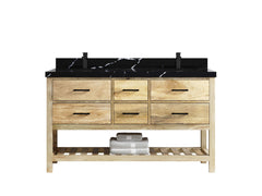 Parker Mango Wood 60 in. W x 22 in. D Double Sink Bathroom Vanity - photo 6