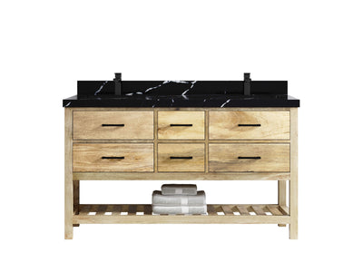 Parker Mango Wood 60 in. W x 22 in. D Double Sink Bathroom Vanity